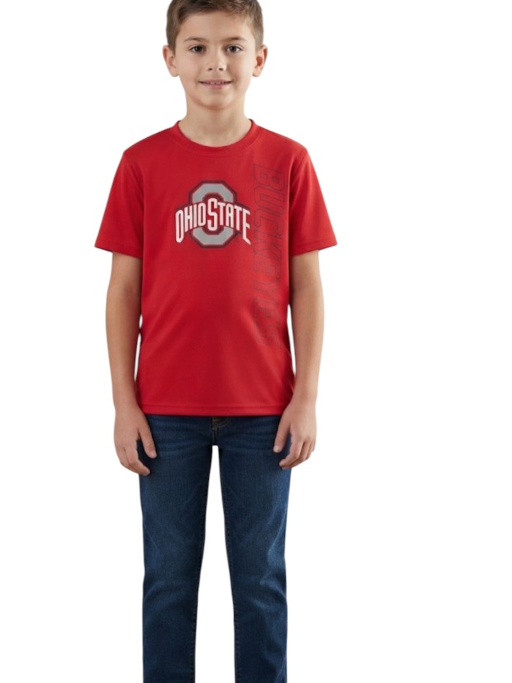 OHIO state varsity boys athletic wear t shirt short sleeve red gray